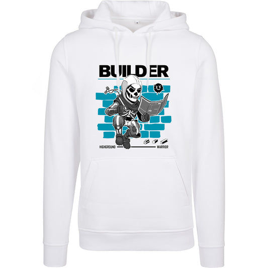 BUILDER! - Hoodie Weiß/Schwarz