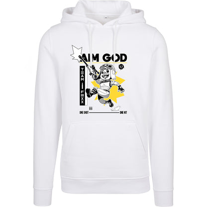 AIM GOD! - Hoodie Weiß/Schwarz