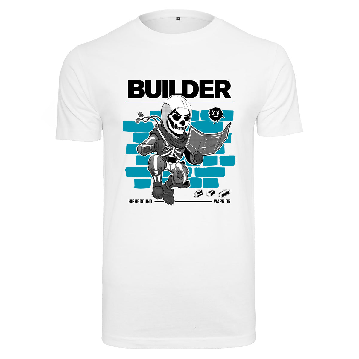 BUILDER! - Basic T-Shirt Weiß/Schwarz